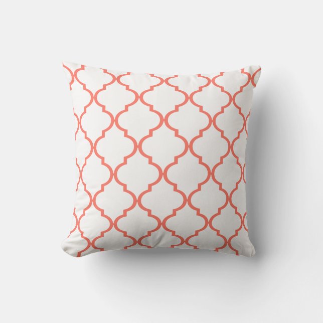 Quatrefoil DIY CHOOSE YOUR OWN COLOR | peach Cushion (Front)