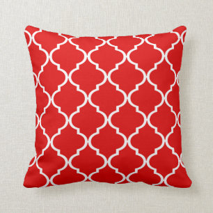 Quatrefoil DIY CHOOSE YOUR OWN COLOR red Cushion
