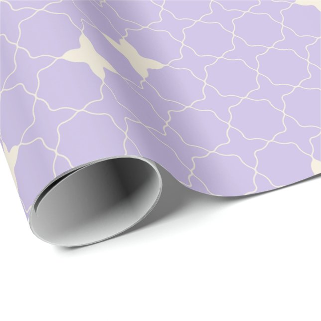 Quatrefoil Geometric Pattern Wrapping Paper (Roll Corner)