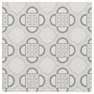 Quatrefoil Grey Fabric
