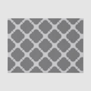 Quatrefoil in shades of grey tissue paper