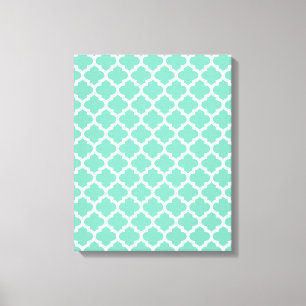Quatrefoil Lattice Trellis Pattern Any Colour Canvas Print