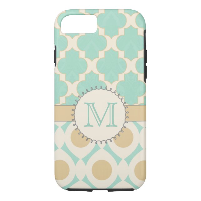 Quatrefoil Monogram Mally Mac Case-Mate iPhone Case (Back)