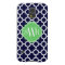 Quatrefoil Navy Blue and White Pattern Monogram