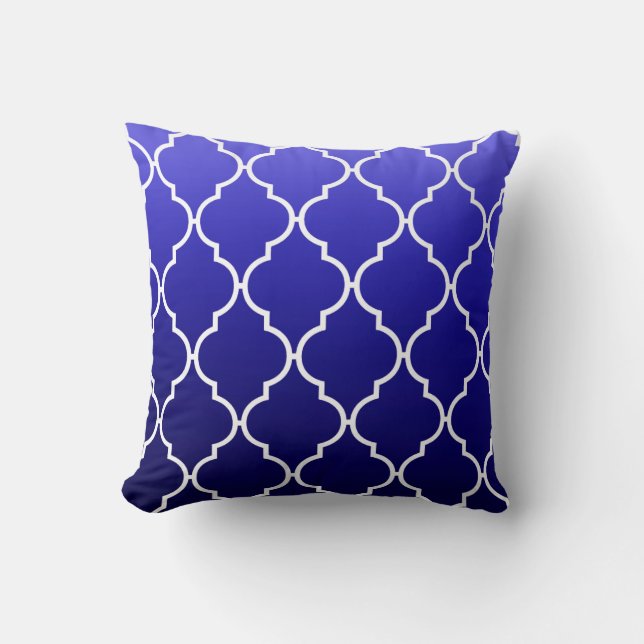 Quatrefoil Ombre Geometric | navy Cushion (Front)