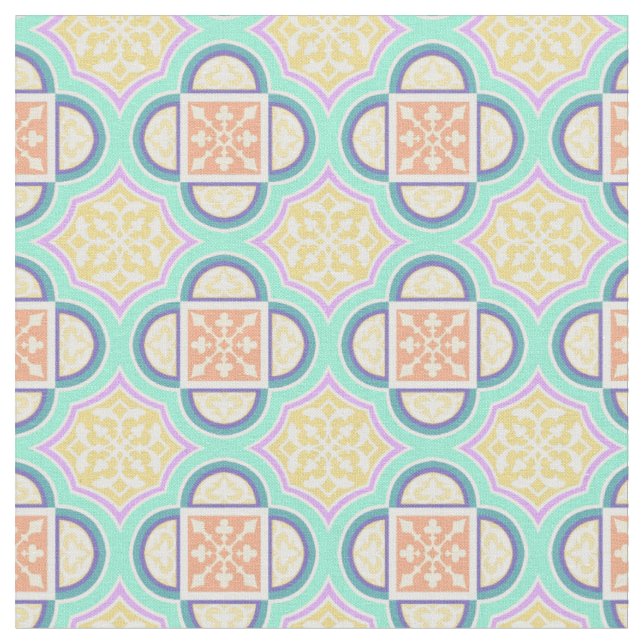 Quatrefoil Pastel Fabric 2 (Close Up)