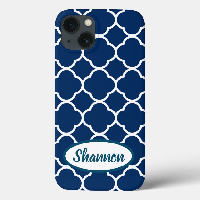 Quatrefoil Pattern Custom Template Case-Mate iPhone Case (Back)