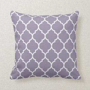 Quatrefoil Pattern in Lavender Cushion