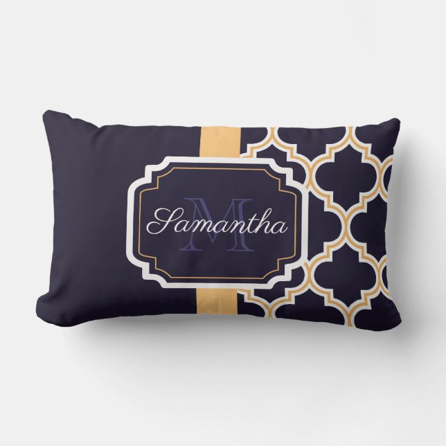 Quatrefoil Pattern Lumbar Cushion (Front)