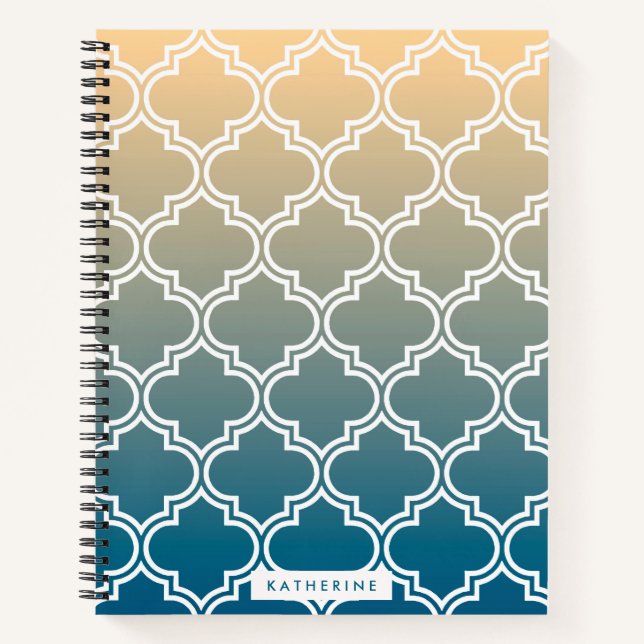 Quatrefoil Pattern Notebook (Front)