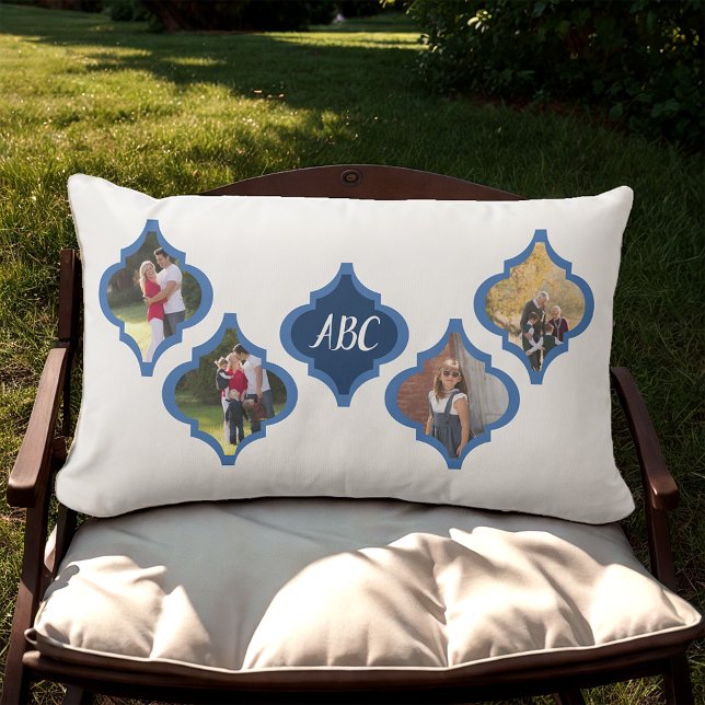 Quatrefoil Photo Collage Lumbar Cushion (Creator Uploaded)