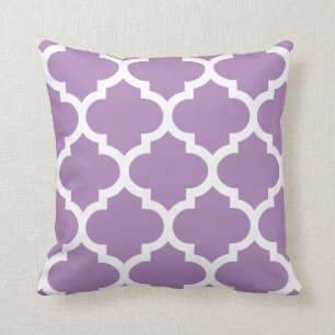 Quatrefoil Pillow in African Violet Purple