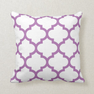 Quatrefoil Pillow - Radiant Orchid Purple