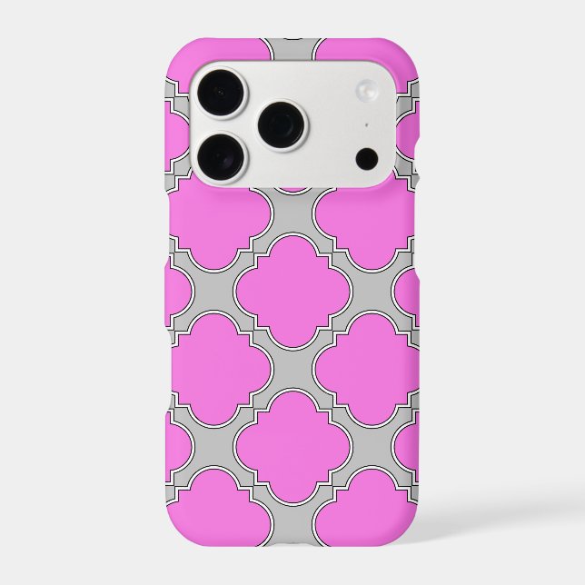 Quatrefoil pink and grey (Back)