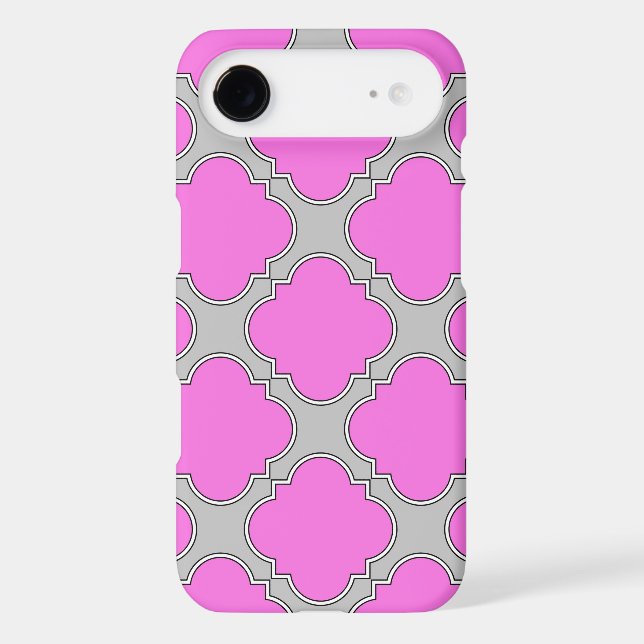 Quatrefoil pink and grey (Back)