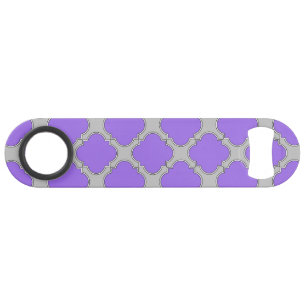 Quatrefoil purple and grey