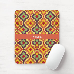 Quatrefoil Retro Custom Pattern Mouse Pad