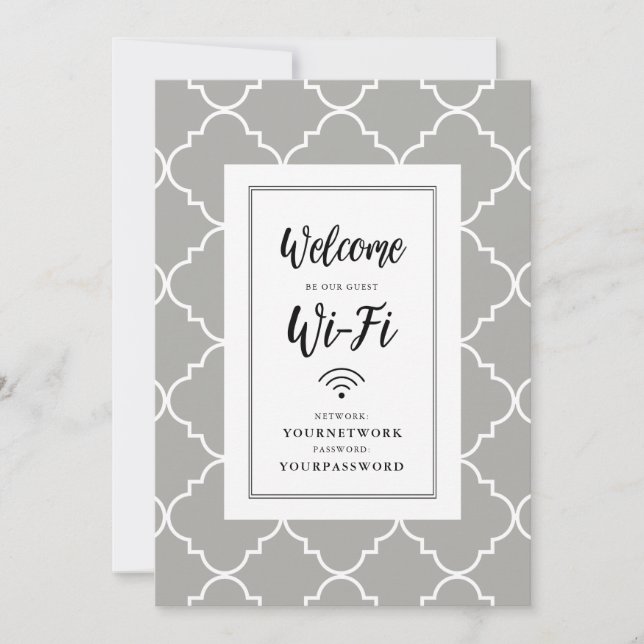 Quatrefoil Wifi Sign (Front)