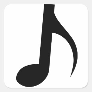 Quaver Musical Note Square Sticker