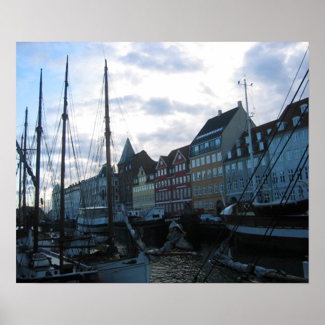 Quay in Copenhagen Poster (Front)