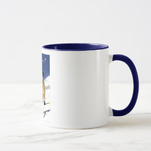 Que la neige soit/Skieur grande tasse Mug