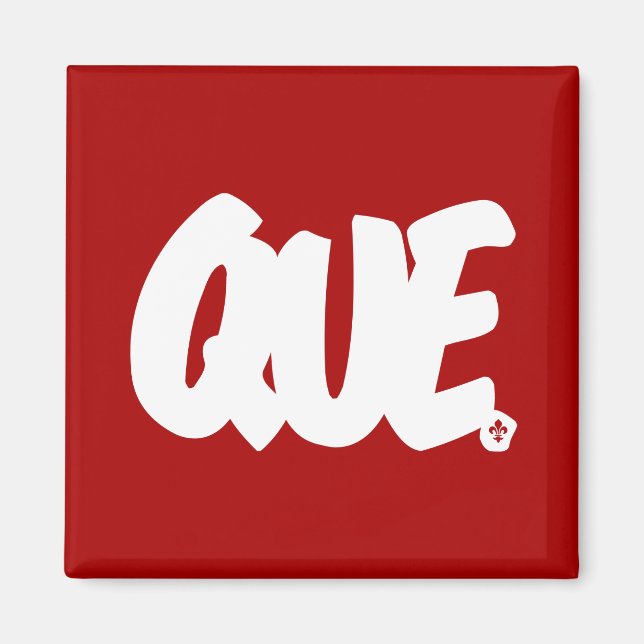 QUE Letters Magnet (Front)