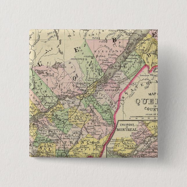 Quebec 15 Cm Square Badge (Front)