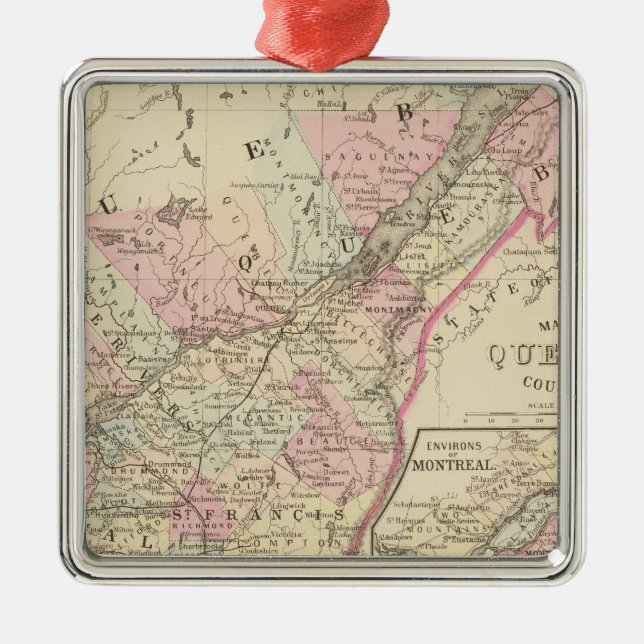 Quebec 2 metal tree decoration (Front)