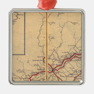 Quebec 4 metal tree decoration