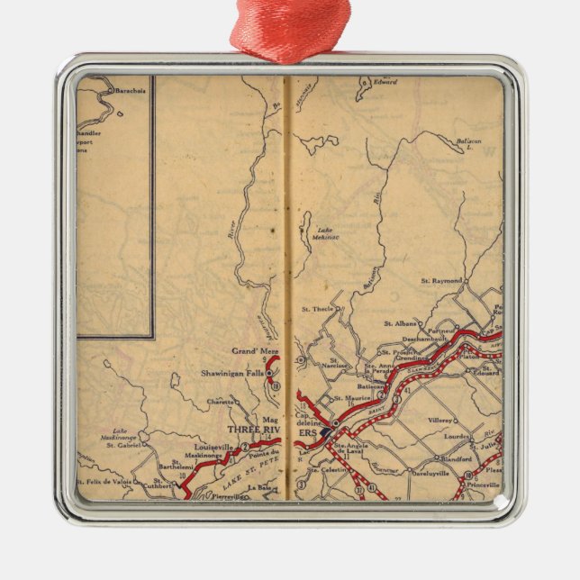 Quebec 4 metal tree decoration (Front)