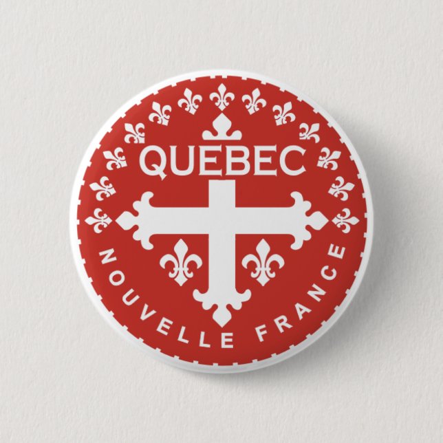 Québec 6 Cm Round Badge (Front)