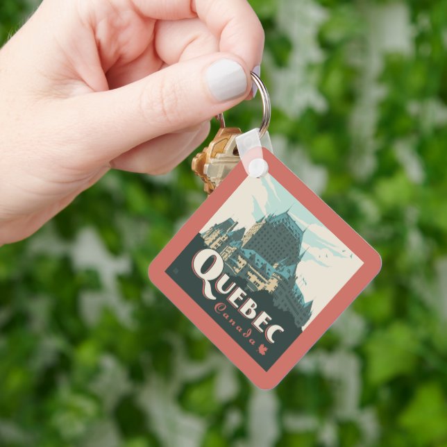 Quebec Canada | Château Frontenac Key Ring (Hand)
