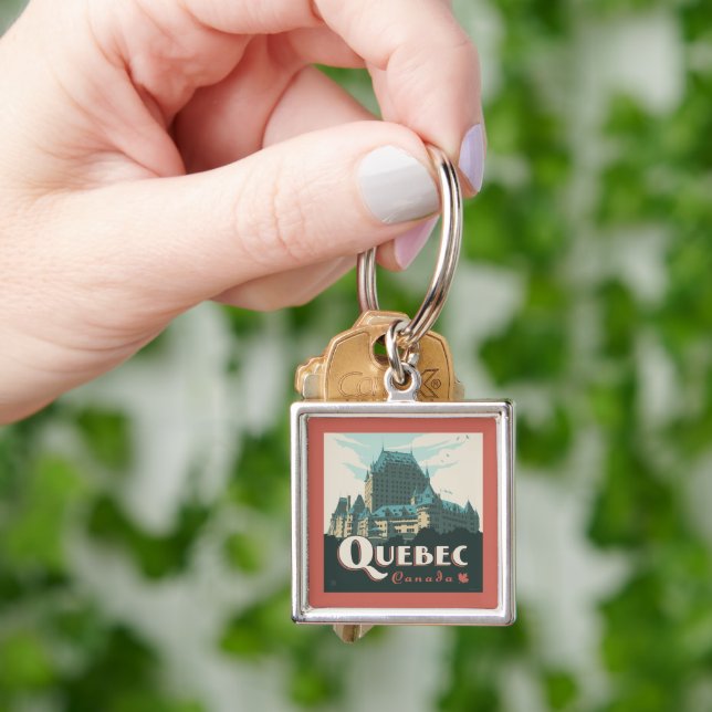 Quebec Canada | Château Frontenac Key Ring (Hand)