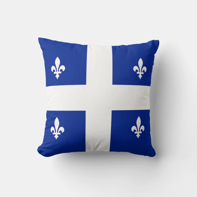 Quebec, Canada Flag American MoJo Pillow (Front)
