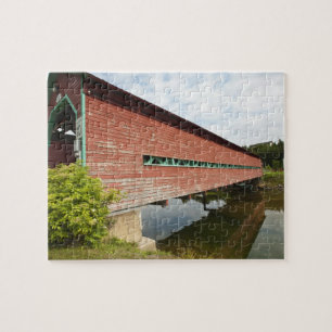 Quebec, Canada. Galipeault covered bridge in Jigsaw Puzzle