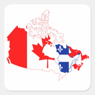 Quebec Canada Map Flag Sticker