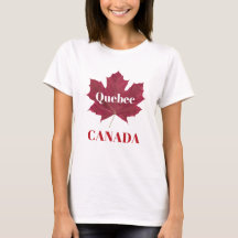 Quebec Canada Red Maple Leaf Women's T-Shirt