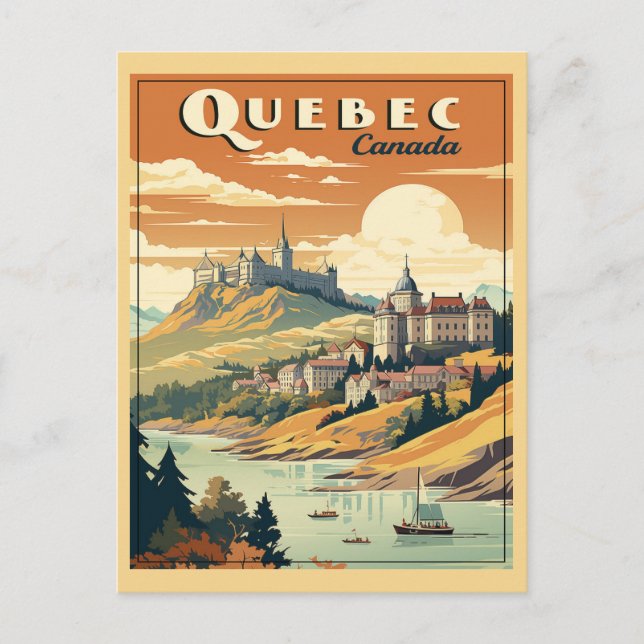 Quebec, Canada retro Postcard (Front)