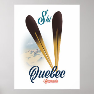 Quebec Canada ski poster