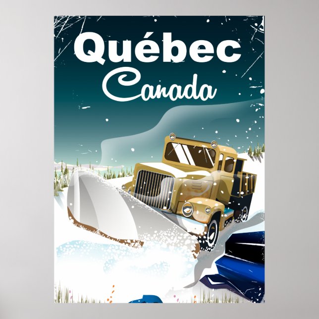 Quebec Canada vintage travel poster (Front)