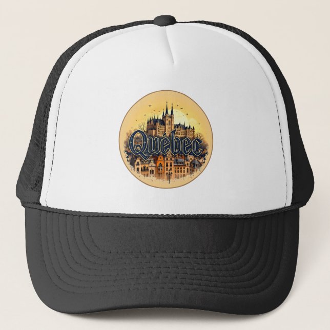 Quebec City Canada Trucker Hat (Front)