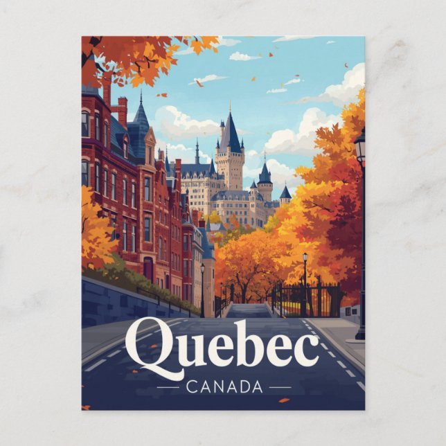 Quebec City Castle Hotel Landmark Postcard (Front)