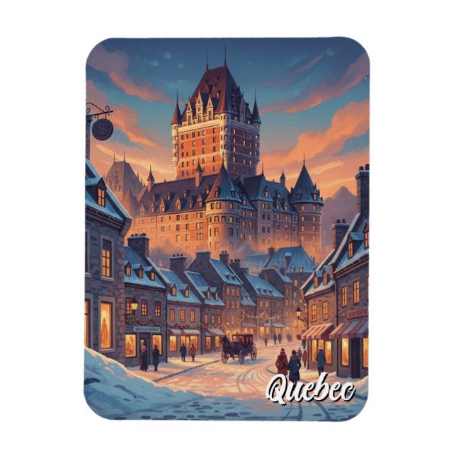Quebec City Chateau Frontenac Magnet (Vertical)
