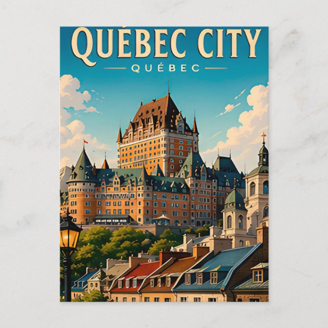🏰 Quebec City Chateau Frontenac Postcard (Front)