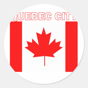 Quebec City Classic Round Sticker