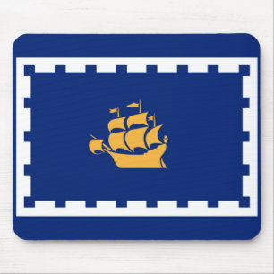 Quebec City Flag (Québec, Canada) Mouse Pad