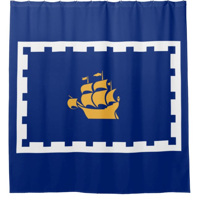 Quebec City Flag (Québec, Canada) Shower Curtain (Front)