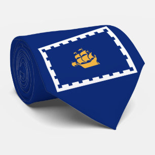 Quebec City Flag (Québec, Canada) Tie