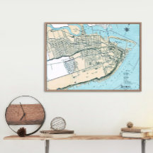 Quebec City Map 1906 Glossy Poster