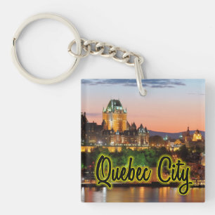 Quebec City night Key Ring